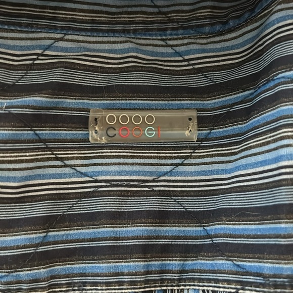 COOGI Men’s Casual Striped Button Up Top Stitch Quilted Design - Picture 7 of 9